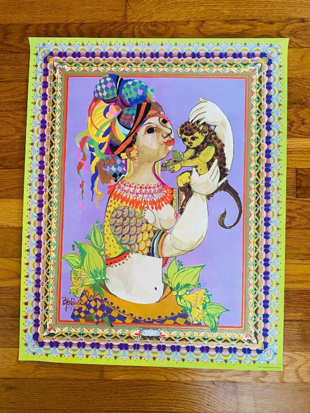 Bjørn Wiinblad The Four Corners of the World South, Lady of the South, Poster